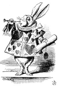 John Tenniel's White Rabbit as herald